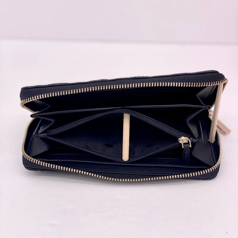 Kate Spade Large Natalia Continental Quilted Leather Wallet Black